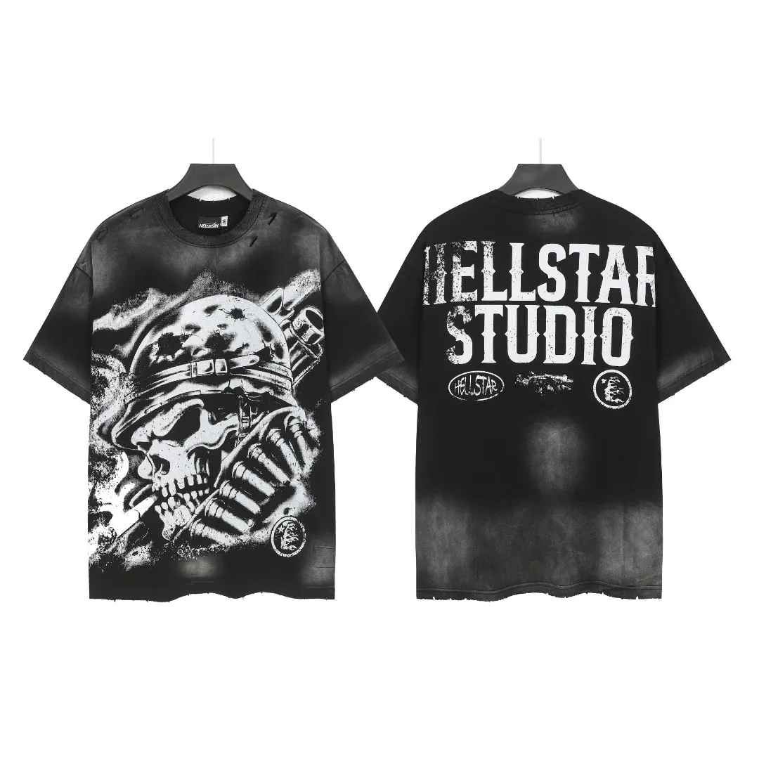 9305# Black ｜ P67 Hellstar/ （In Stock ） ： + + T （fabric):32 250 Sizes（size）：S-M- L- X L （colour）： Black